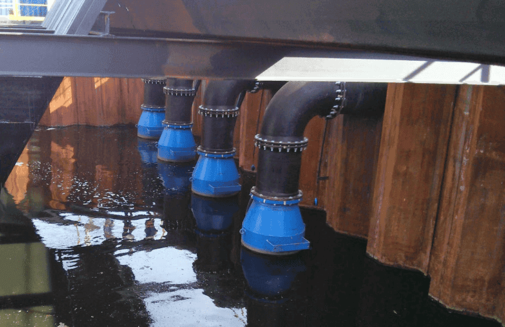 Elevadoras de alcantarillado con bombas anfibias HIGRA